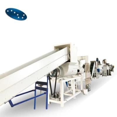 Complete Pet Recycling Line Include Grinding Washing Drying and Re-Granulation