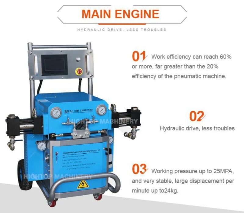 Portable Small High Pressure PU Polyurethane Foam Insulation Spray Machine for Roof and Wall Thermal Insulation