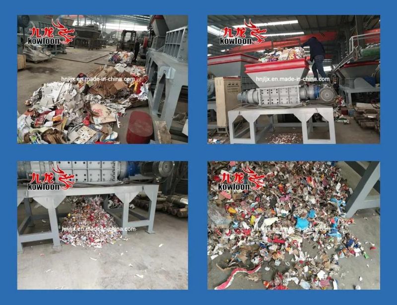 Double Shaft Waste Paper Cardboard Shredder