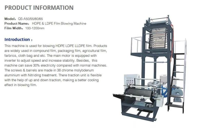 PE/Biodegradable Single Layer Film Blowing Machine