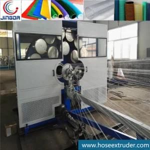 LLDPE EVA Layflat Hose Tube Pipe Production Line Online Yarn Fiber Braiding Knitting ...