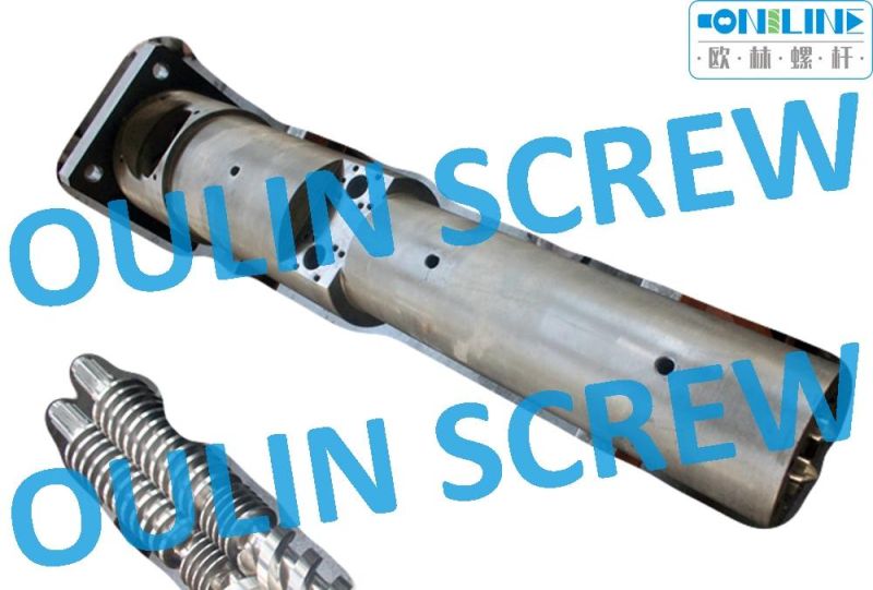 Kraussmaffei Kmd2-40kk Twin Conical Screw and Barrel for PVC Pipe, Sheet, Profiles, Granulation