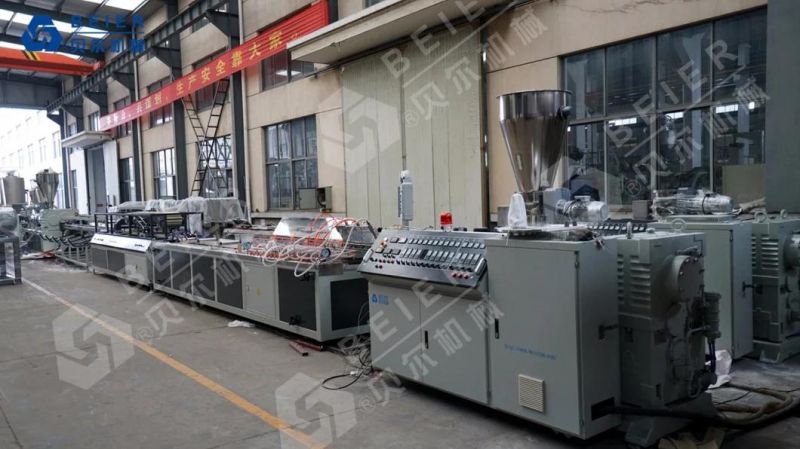 WPC PVC+PP+PE Plastic Wood Composite Flooring Profile Extrusion Line