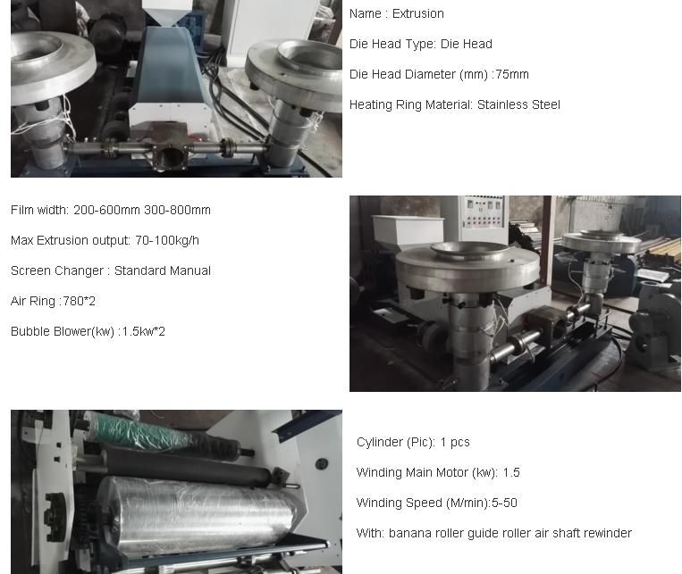 Rotary Head Polypropylene Film Blowing Machine Set