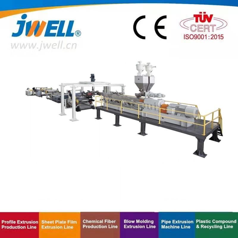 Jwell Pet PLA PC PMMA ABS GPPS HIPS PP PE PVC Pbat Sheet/Plate/Board Extrusion Line/Plastic Extruder/Making Machine/Plastic Machinery