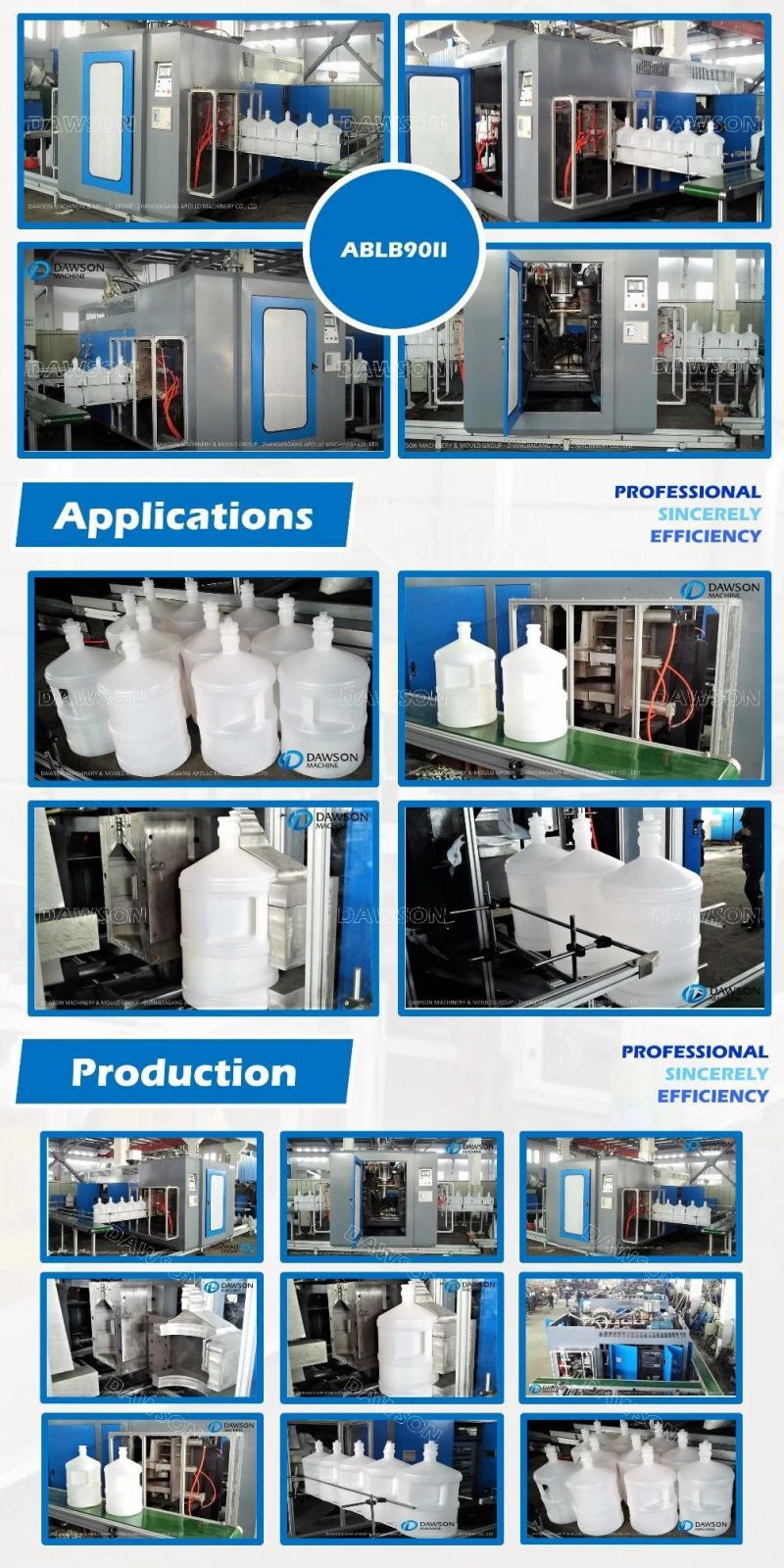 Automatic Extrusion Blow Molding Machine 4 Gallon Water Bottle