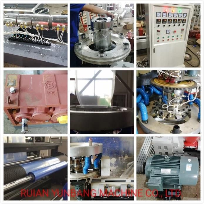 Taiwan Type 100% Biodegradable Film Blowing Machine HDPE Plastic Film Extruder with Single Rewinder and Fixed Die Head LDPE Blown Film Machine