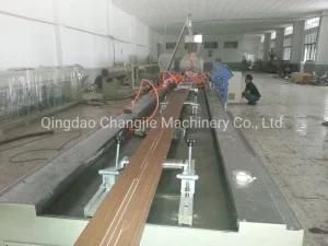 WPC Floor Profile Production Line/Plastic Wood Deck Profile Extruder/ Wood Plastic ...