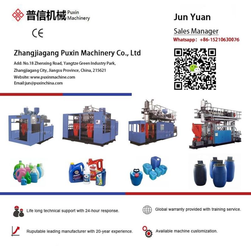China Automatic HDPE PP PVC Plastic Bottle Drum Barrel Tank Canister Container Extrusion Blow Molding Blowing Moulding Making Machine