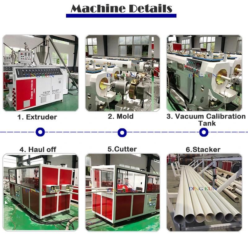 PVC Plastic Pipe Extrusion Machine / Production Line