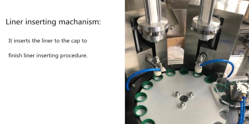 Automatic Plastic Bottle Cap Wadding Lining Foil Inserting Machine