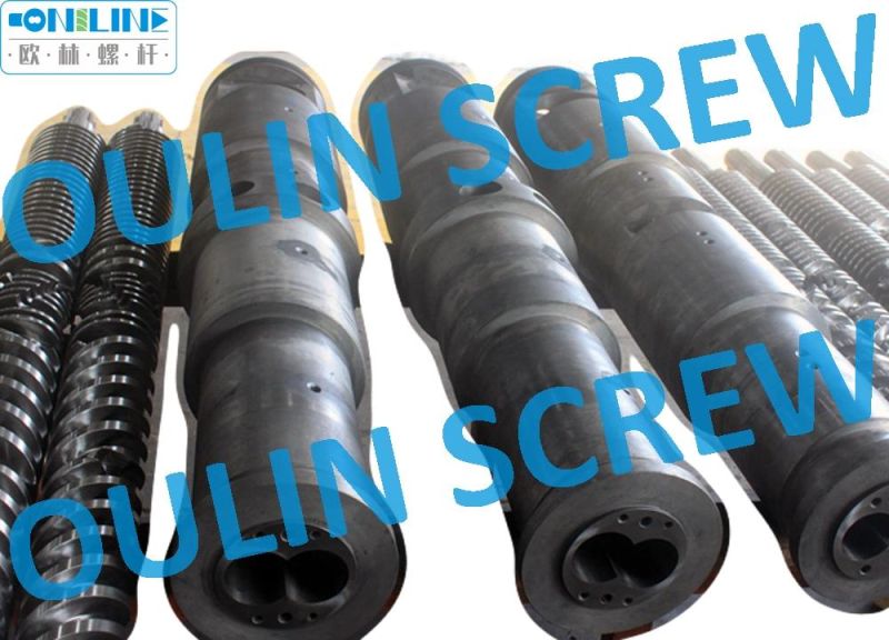 80/156 Twin Conical Screw and Barrel for PVC WPC Spc Extrusion