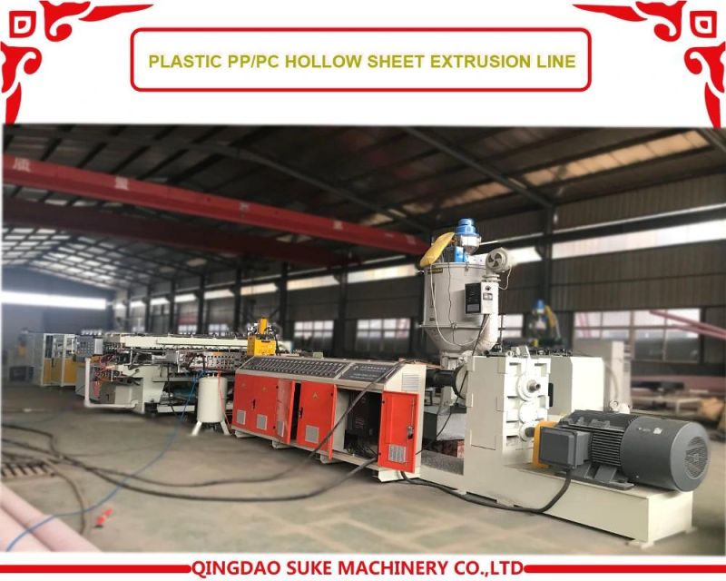 Plastic PC/PP Hollow Sheet Extrusion Production Line with Ce Ceritication
