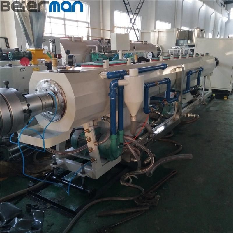 Africa Market Popular 114mm-200mm PVC Casing Pipe Double Screw Extrusion Production Line Sjsz65/132 Plastic Extruder Machine Line with Mixer Unit