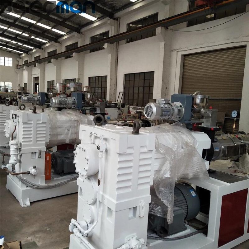 Beierman High Quality 50-100kg Output Sjsz45/90 Sjsz51/105 Sjsz55/110 Model Conical Twin Screw Extruder PVC Product Extrusion Machine ABB Inverter