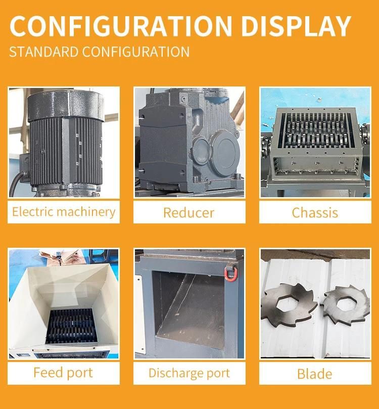 Njwg 400 Model Double Shaft Pet Plastic Bottle Crushing Recycling Shredder for Plastic Recycling