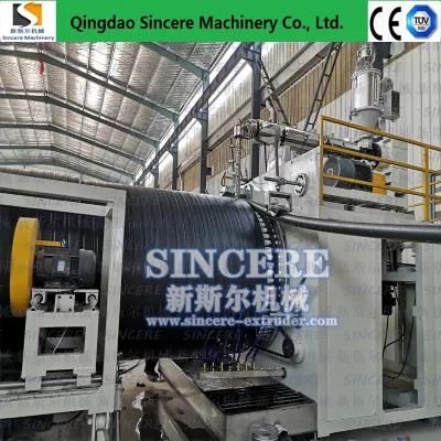 Hollow Structure Wall PE Spiral Pipe Extrusion Production Line