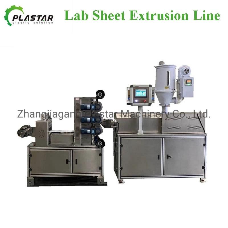 Pcl PP PU Pet PE Peek EVA Plastic Sheet Extruder Production Line Extrusion Machine for Laboratory