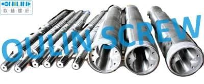 Jwell Liansu 65/132 Twin Conical Screw and Barrel for PVC Pipe, Sheet, Profile, ...