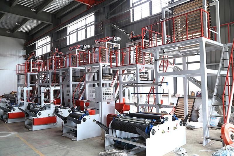 High Output HDPE/LDPE/LLDPE Plastic Film Blowing Machine for T-Shirt Bags