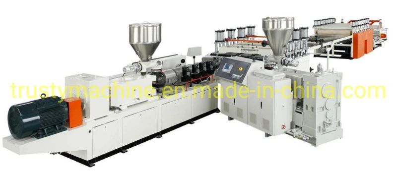 Sjsz-80 PVC/WPC Board Exturder Machine/Plastic Sheet/Panel Machine/Crust Foam Board Extrusion Line Machine Trusty Plastic Machinery