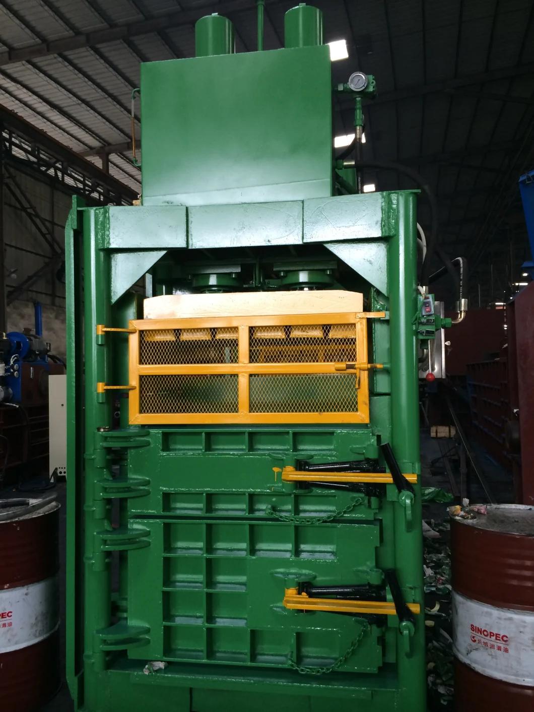 Vertical Hydraulic Waste Paper Plastic Metal Scrap Baling Machine Baler