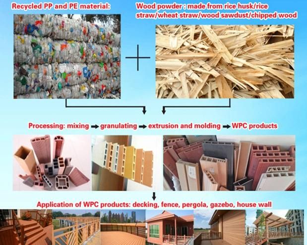 Co-Extrusion PP/PE WPC Decking Machine/WPC Profile Machine/Wood-Plastic Profile Making Machine