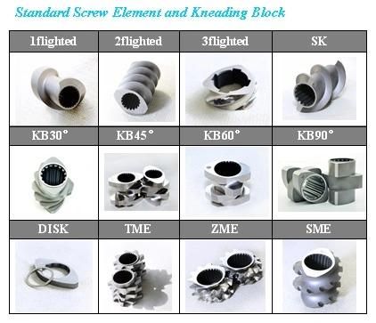 Manufacturer PE Screw Elements for Plastic Twin Screw Extruder Machine