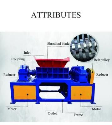 Shredder Machine for Waste Plastic Recycling and Shredding Glass Bottle Metal Products ...