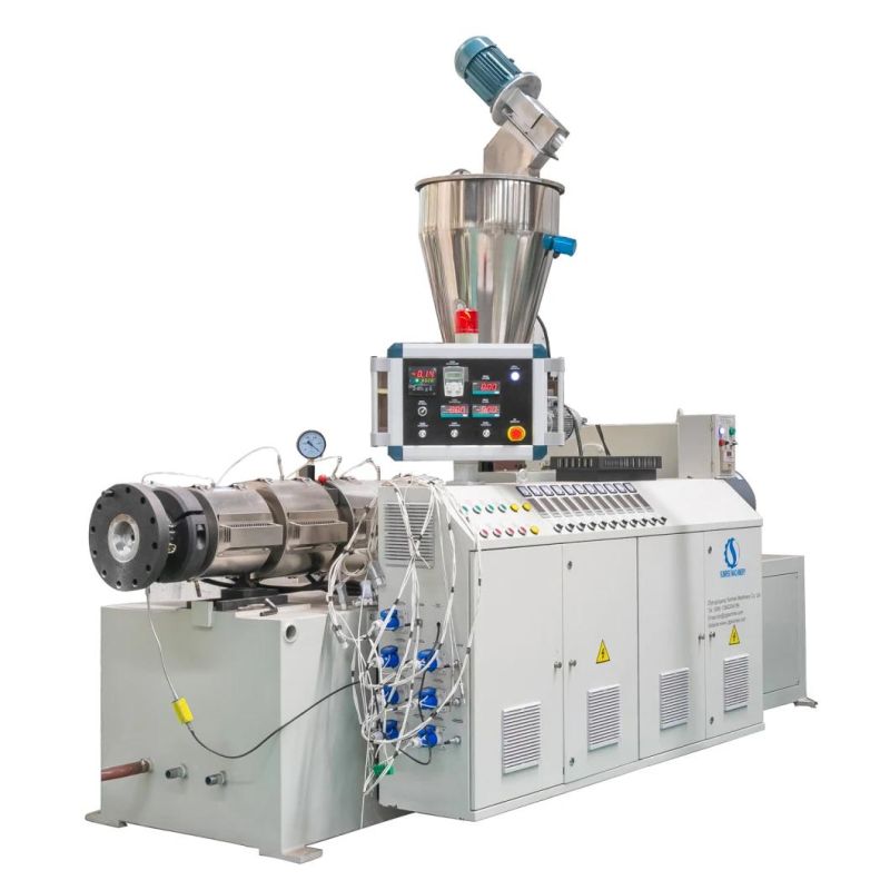 Plastic Conical Double Screw Extruder PVC Twin Screw Extruder
