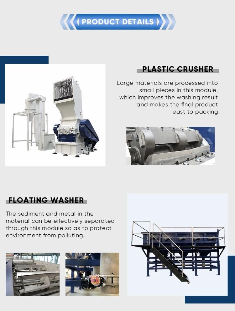 PS ABS PC White Crushing Washing Plastic Recycling Machines