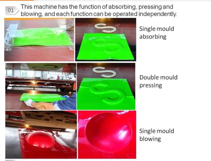 Multifunction Plastic Acrylic ABS Vacuum Forming Machine Thermoforming Sign