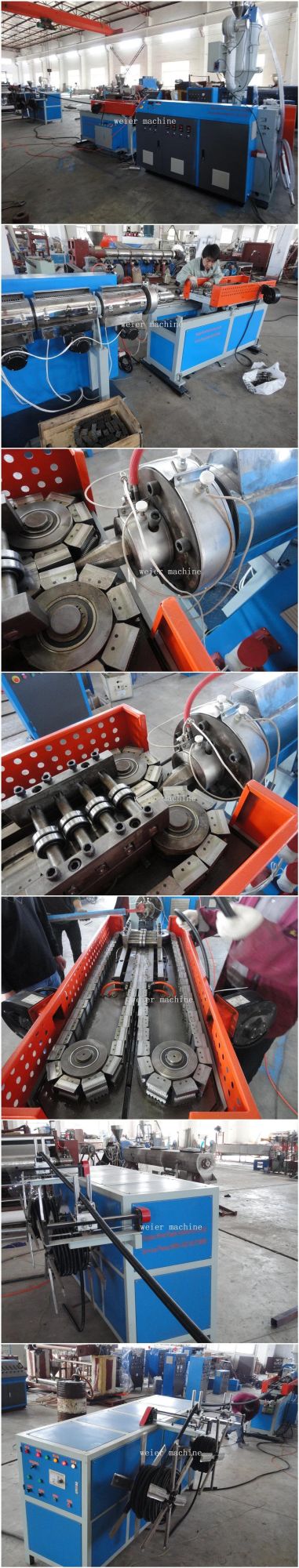PVC PP PE PA Single Wall Plastic Corrugated Pipe Extrusion Line