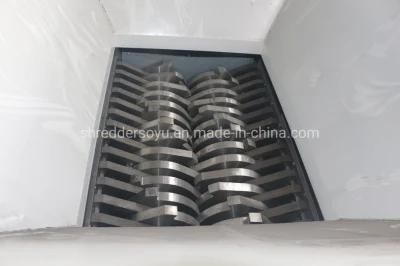 Low Price Waste Wood Pallet Rubber Tire Double Shaft Shredder