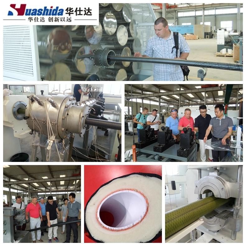 Continuous Filling Puf Foaming Pert Flexible Insulation Pipe Extruder Machinery for District Heating Pipe