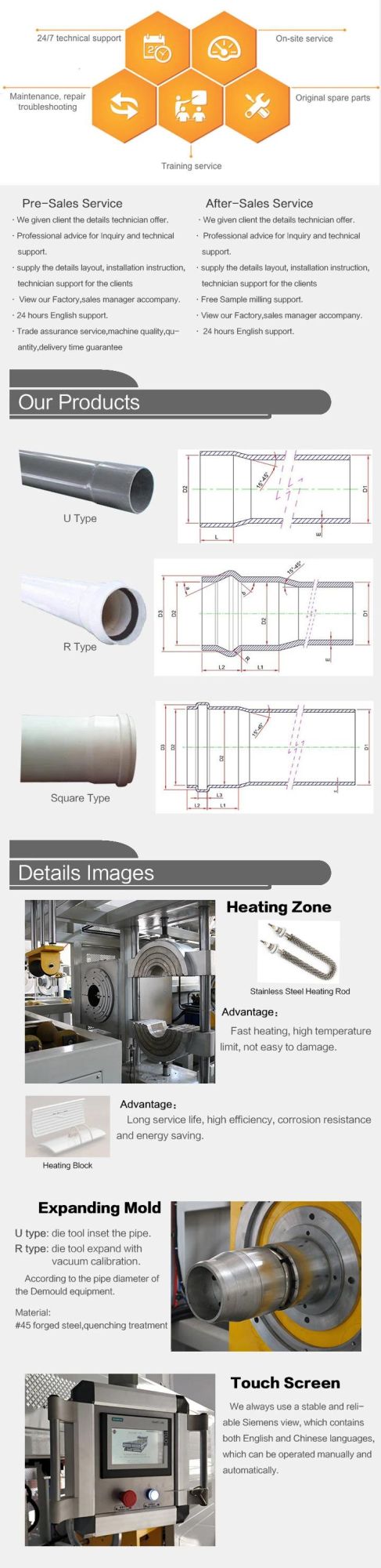 PVC/PP Plastic Pipe Extrusion Machine for Belling