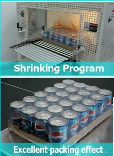 Cans & Bottles Packing Transparent Polyethylene PE Shrink Film Machine