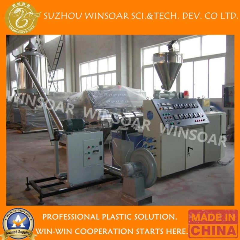 Wholesale Plastic Double Twin Screw Extruder PVC Die Face Hot Cutting Compounding Pelletizing Granulating Recycling Line