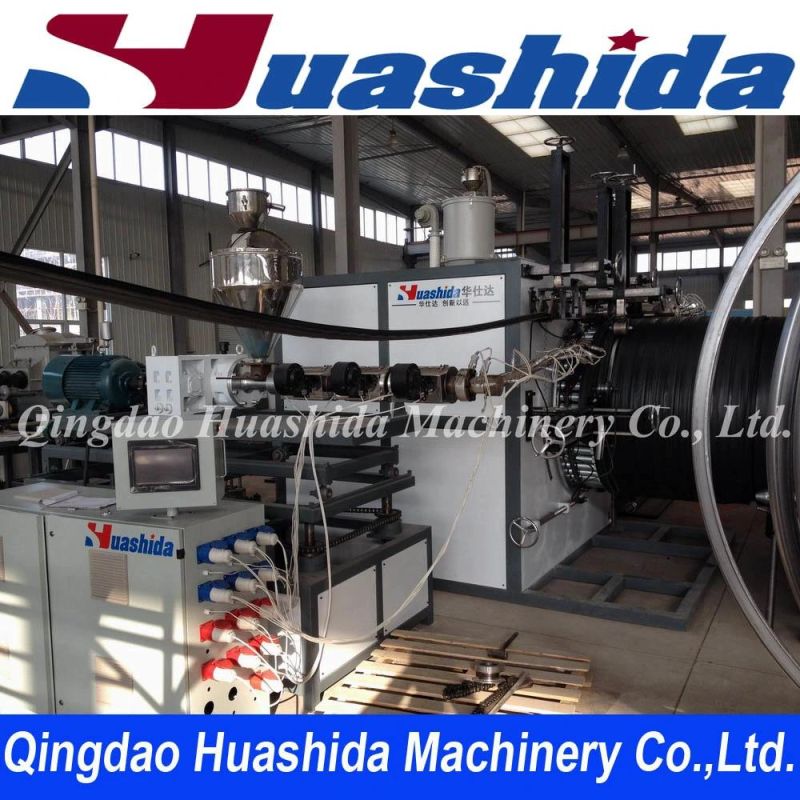 Hollow Wall Metal Reinforced Pipe Making Line / Pipe Extrusion Line