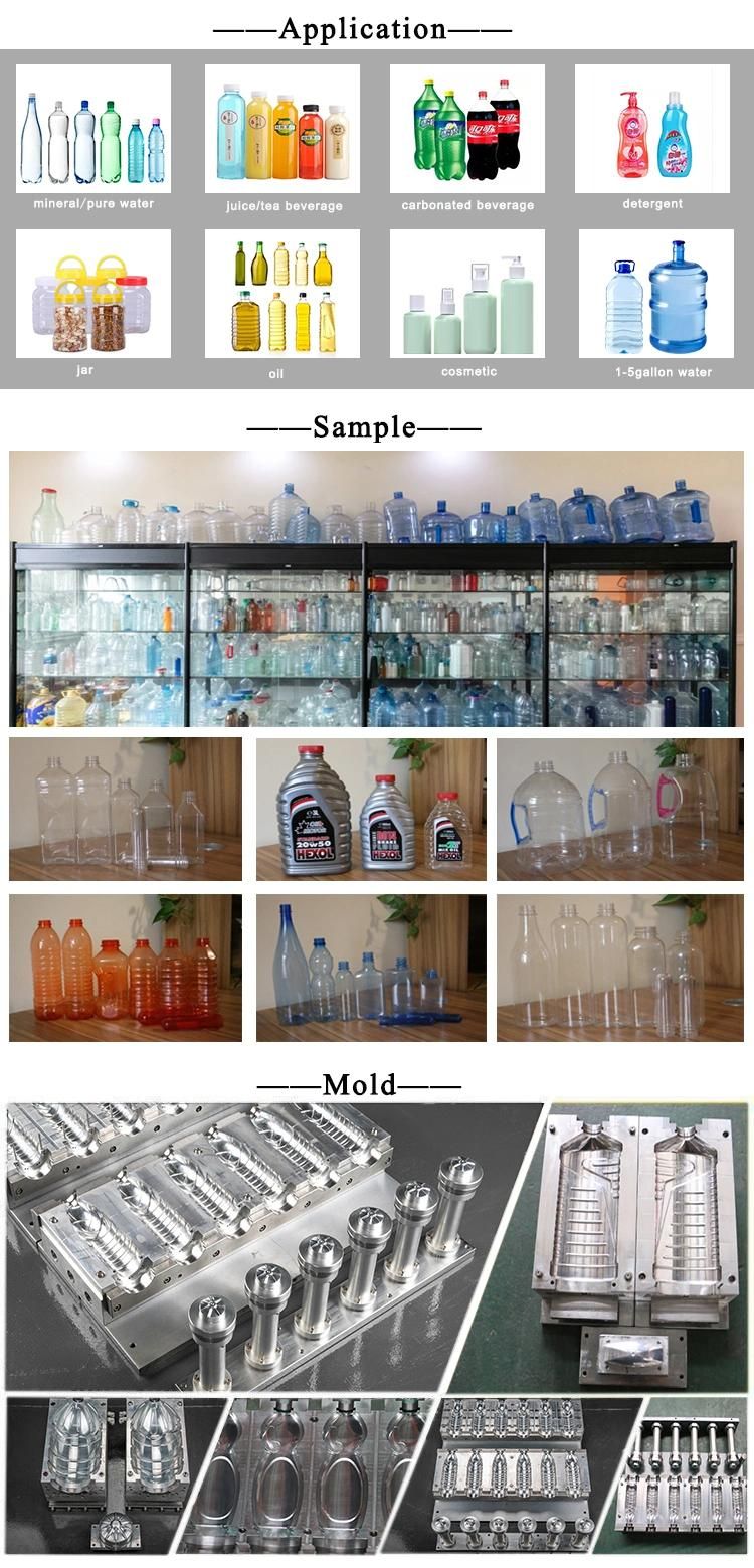 Full Electric Pet Bottles Blow Moulding Line/ Water Bottle Stretch Line/6 Calvities Small Plastic Bottle Making Machine