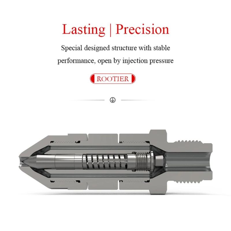 Plastic Injection Molding Internal Spring Shut-off Self-Closing Nozzle