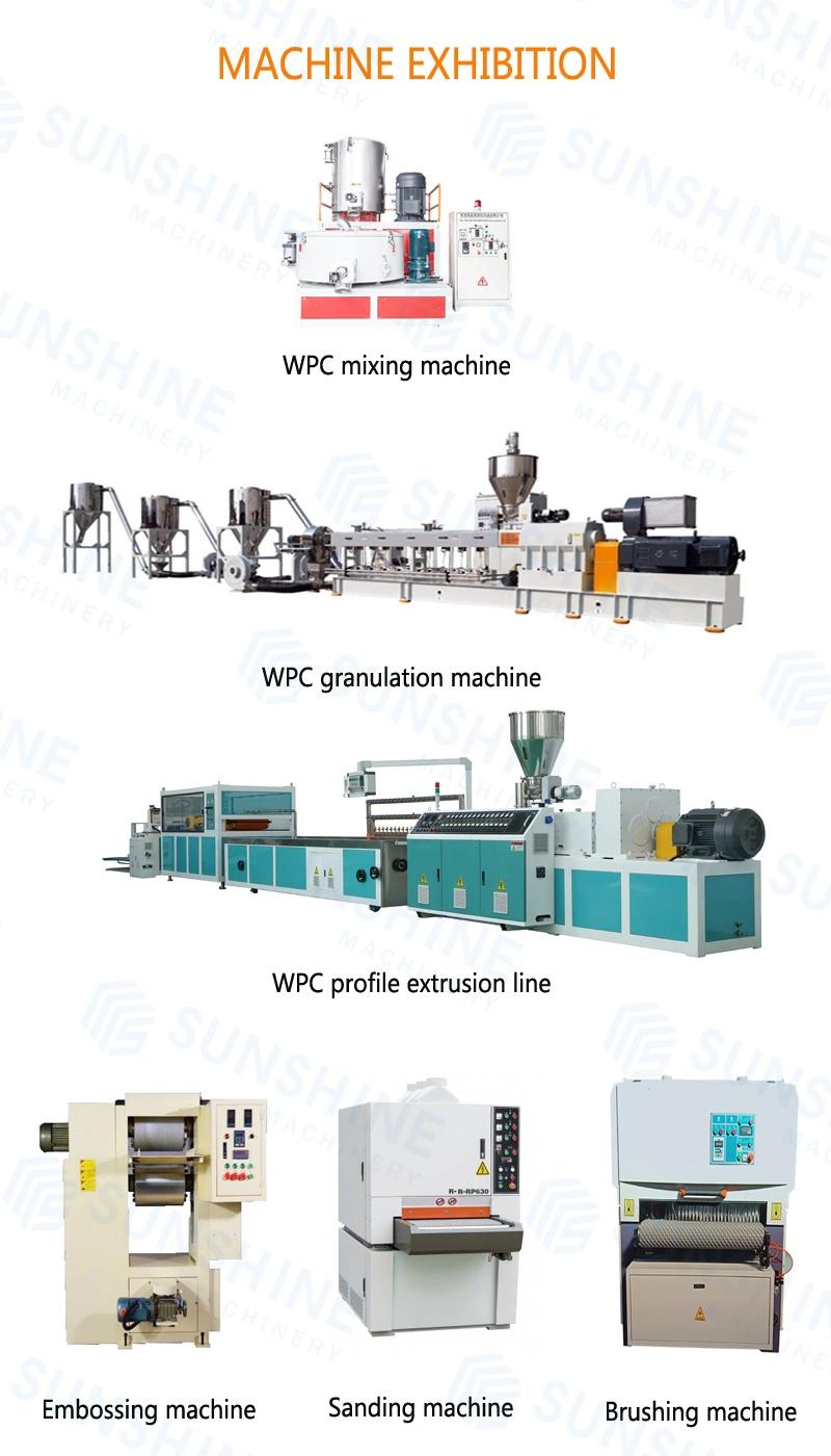 Outside Outdoor Exterior PP PE Wood Plastic Composite Extrusion Line