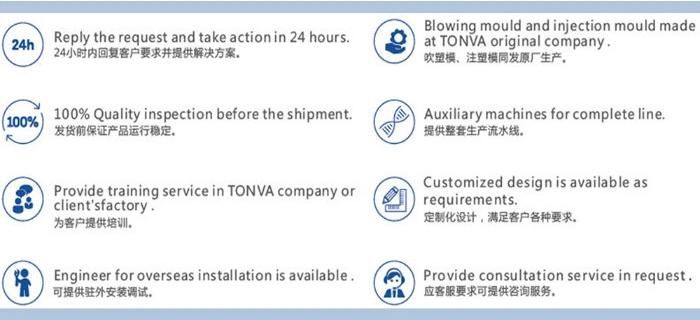 Tonva 3000ml 2-Cavity Pet Bottle Blow Blowing Molding Machine Semi-Automatic