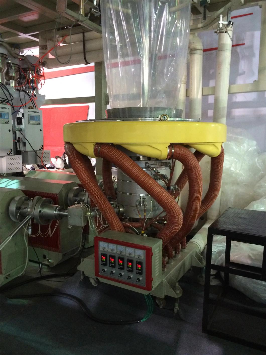 Full Automatic Three Layer Co-Extrusion with IBC & Haul-off Rotary &EPC&Automatic Double Winder Roller Changing
