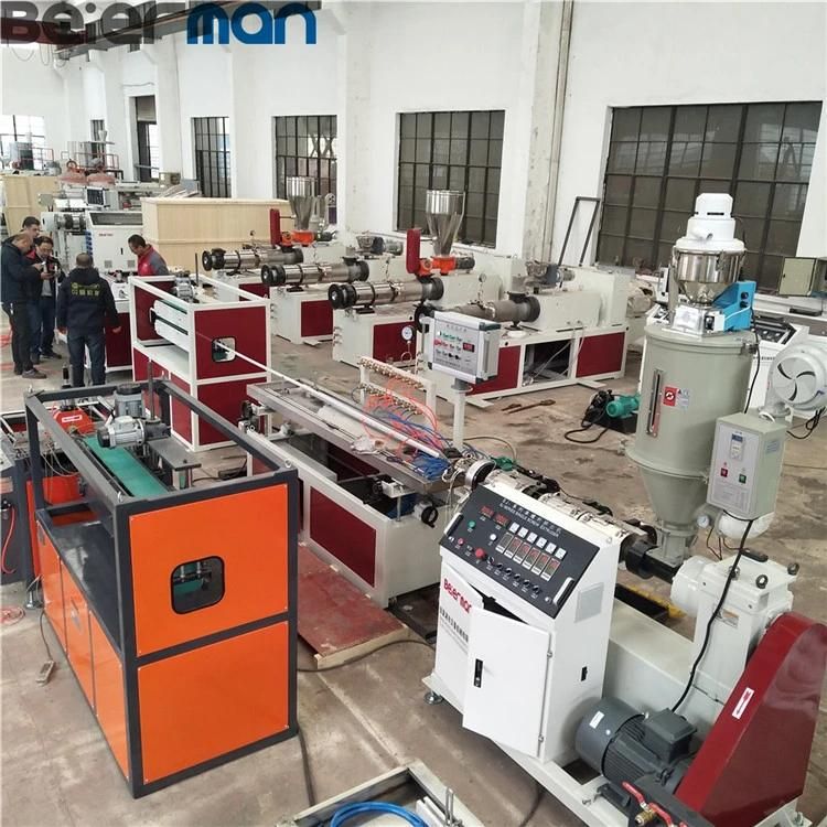 Beierman Competitive Price PC ABS 1-2 Colors Sj55 LED Light Tube Extrusion Line Lampshade Making Machine Tube Light Extruder Production Line T5 T8 T12 Sizes