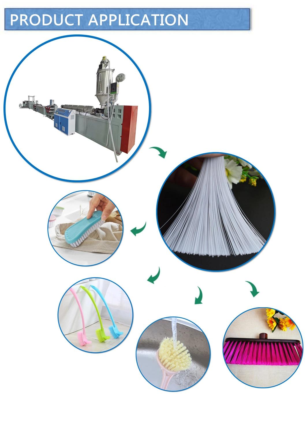 Plastic Pet/Nylon/PP/PE/PVC Polyester Fiber/Filament/Monofilament Extruder Machine for Rope/Broom/Brush/Fishing Net/Zipper