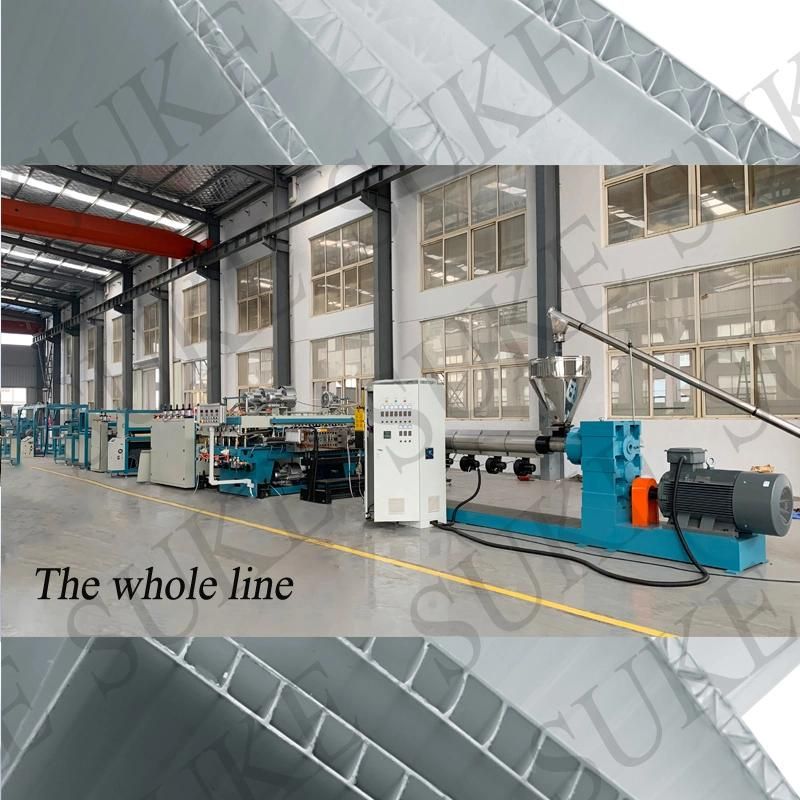 PP PE PC Plastic Hollow Sheet Extrusion Making Machine Plastic Extruder