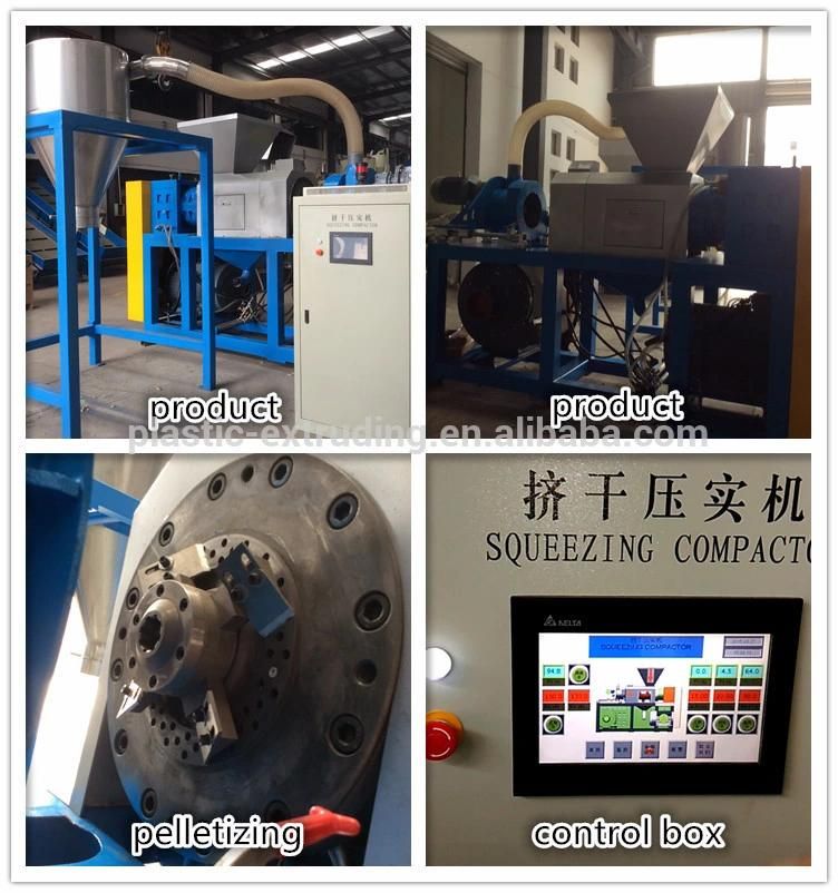 PP PE Woven Material Squeezing Cutting Drying Machine