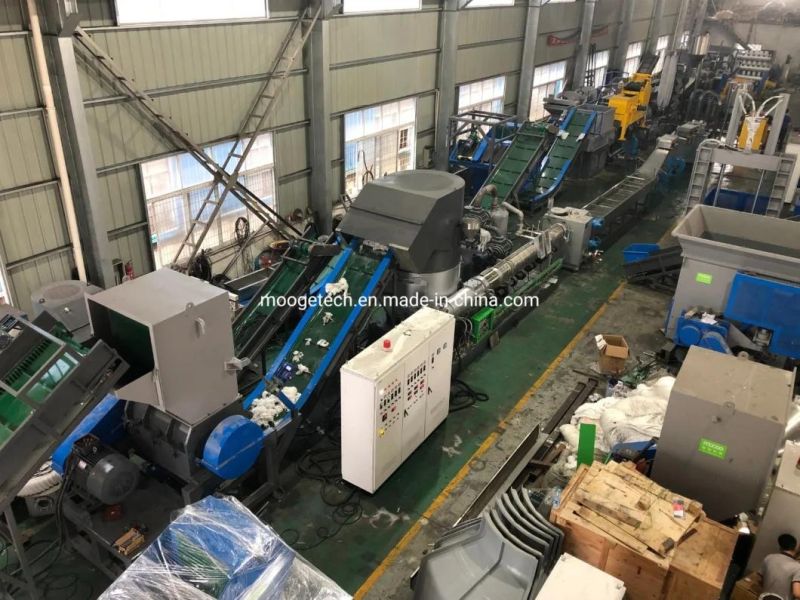 500 kg/h PET Fiber fabrics recycling granulating machine