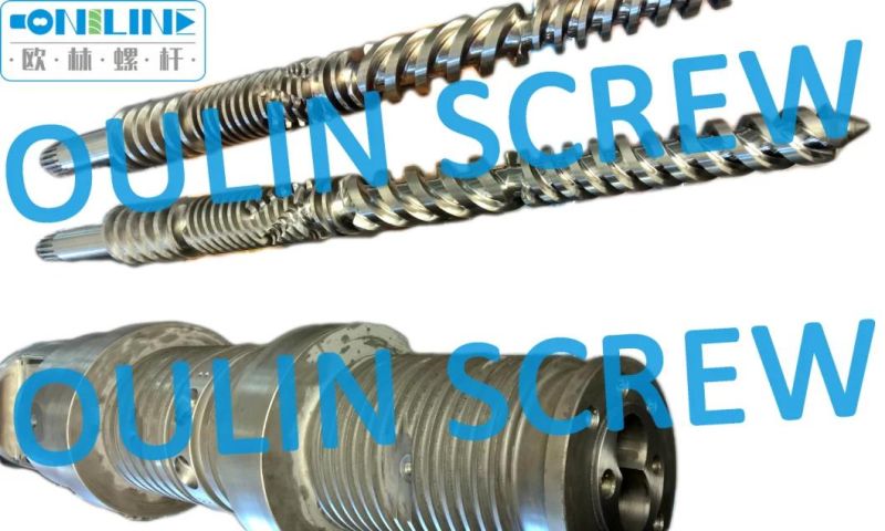 Nitrided Cincinnati Cmt45 Twin Conical Screw Barrel for PVC Pellets